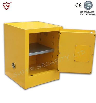 خرید Yellow Powder Coated Flammable Chemical Storage Cabinets For Laboratory , Bench Top تولید آنلاین