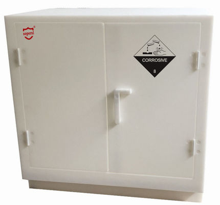 خرید محلول آزمایشگاهی پلاستیکی دو درب کابینت خوردنی کوچک اسید پلی پروپیلن سفید تولید آنلاین