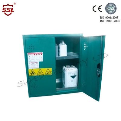 خرید Short Steel Hazardous Storage Cabinet With 5 Shelves  Green 20 Litres تولید آنلاین