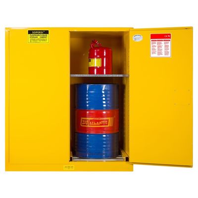 خرید کابینت ذخیره سازی 2 بشکه ای 110 گالنی خود بسته شونده عمودی غلتکی بشکه - EN تولید آنلاین