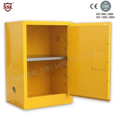 خرید Fire Resistant Yellow Safety Mobile Storage Cabinet , Flame Proof Cabinets 20 Gallon تولید آنلاین