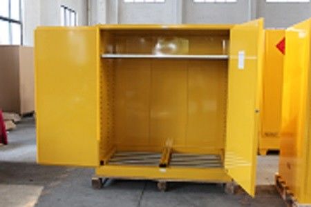 خرید 1.0mm galvanized Steel Horizontal Inflammable Flammable Storage Cabinet 2 Manual Close Doors Chemical Liquid تولید آنلاین