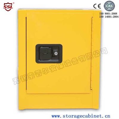خرید Yellow Powder Coated Flammable Chemical Storage Cabinets For Laboratory , Bench Top تولید آنلاین