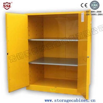 خرید 2 Door Vented Flammable Storage Cabinet Laboratory Locking Metal For Liquid Chemical تولید آنلاین