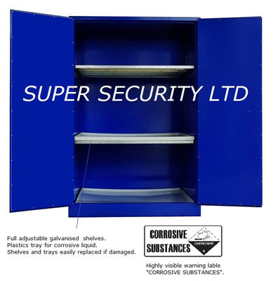 خرید 2 Door Lockable Corrosive Safety Storage Cabinets With 3 Plastics Trays / Zinc Lever Lock تولید آنلاین