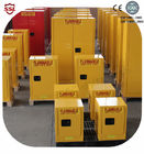 کابینت های ذخیره سازی مواد شیمیایی پودر زرد قابل اشتعال با پوشش آهن ضد زنگ برای آزمایشگاه / روی نیمکت