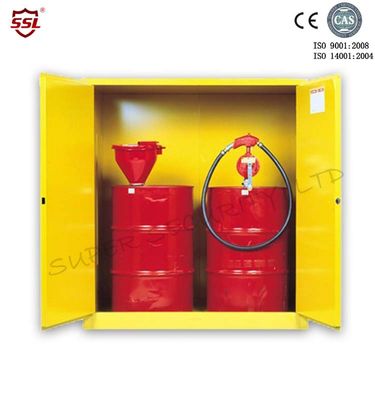 خرید Steel Hazardous Chemical Drum Corrosive Storage Cabinet 3-point self-latching For Flammable Liquids تولید آنلاین